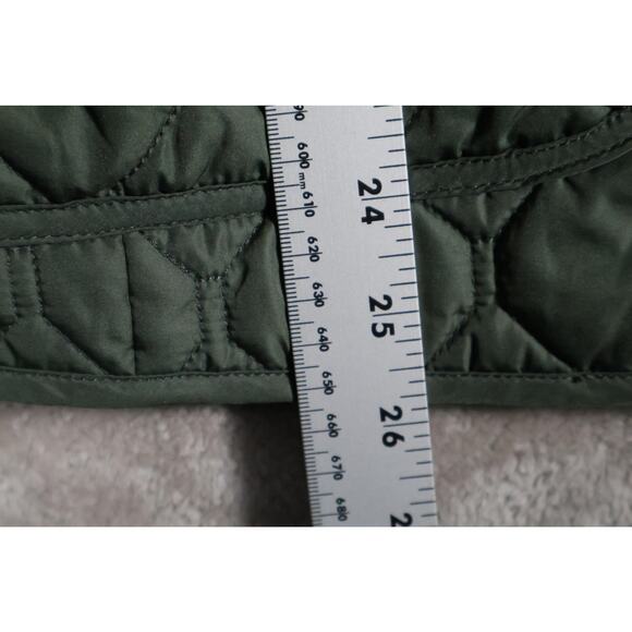 Eddie Bauer Jacket Womens Medium Green Quilted Full Zip Lightweight Outdoor Coat - Picture 4 of 5